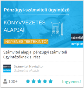 Pénzügyi-számviteli ügyintéző számvitel alapjai